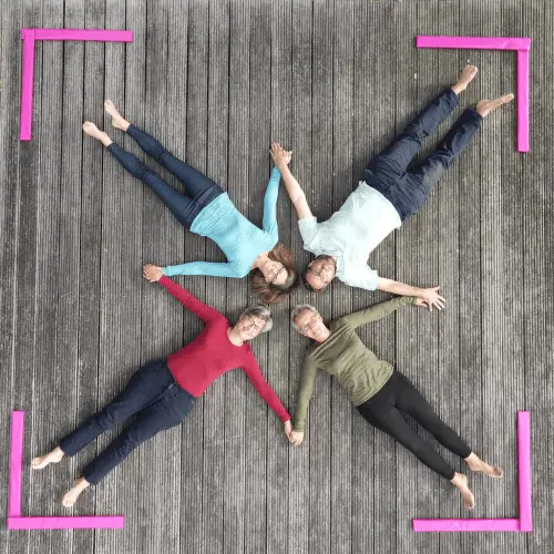 Team im fokus. Köpfe zusammen.